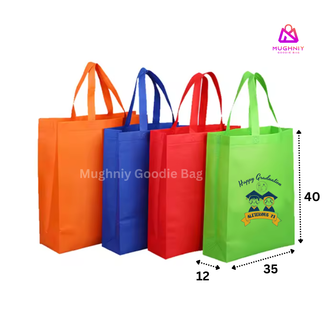 (35X46X12) Jumbo Tas Spunbond Promosi model HBPA / Goodie Bag Bahan Kain Spunbond tebal 75 gram include sablon 2 warna 1 sisi