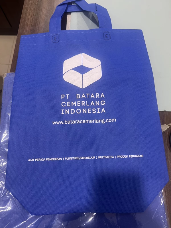 (35X46X12) Jumbo Tas Spunbond Promosi model HBPA / Goodie Bag Bahan Kain Spunbond tebal 75 gram include sablon 2 warna 1 sisi