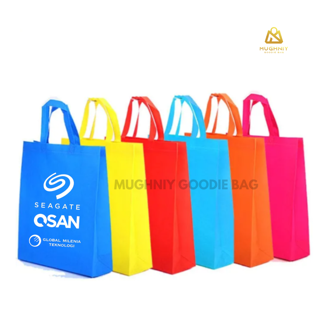 (35X46X12) Jumbo Tas Spunbond Promosi model HBPA / Goodie Bag Bahan Kain Spunbond tebal 75 gram include sablon 1 warna 2 sisi ( Bolak Balik )
