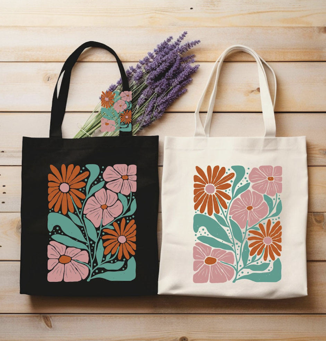(30x40) Tote Bag Kain Kanvas Cetak Full Color Area A4  dan 1 sisi - Tote Bag Polyester - Canvas Bag Custom 