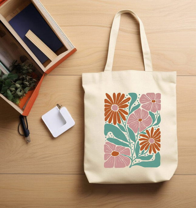 (30x40) Tote Bag Kain Kanvas Cetak Full Color Area A4  dan 1 sisi - Tote Bag Polyester - Canvas Bag Custom 