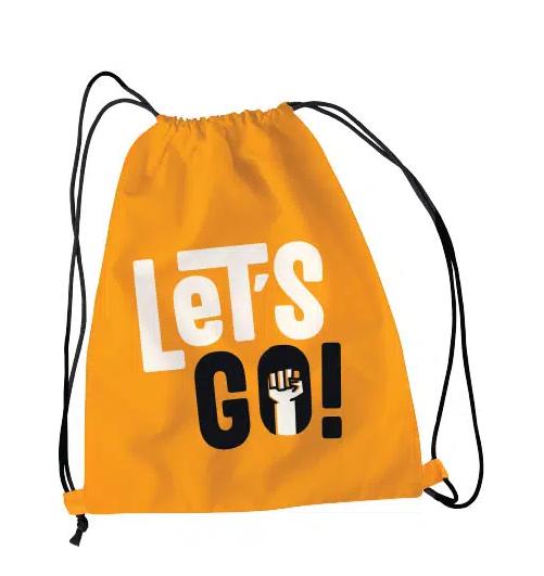 Tas Serut Ransel Drawstring Bag ukuran 33x43 Bahan Kain Taslan Premium Include sablon 2 warna 1 sisi