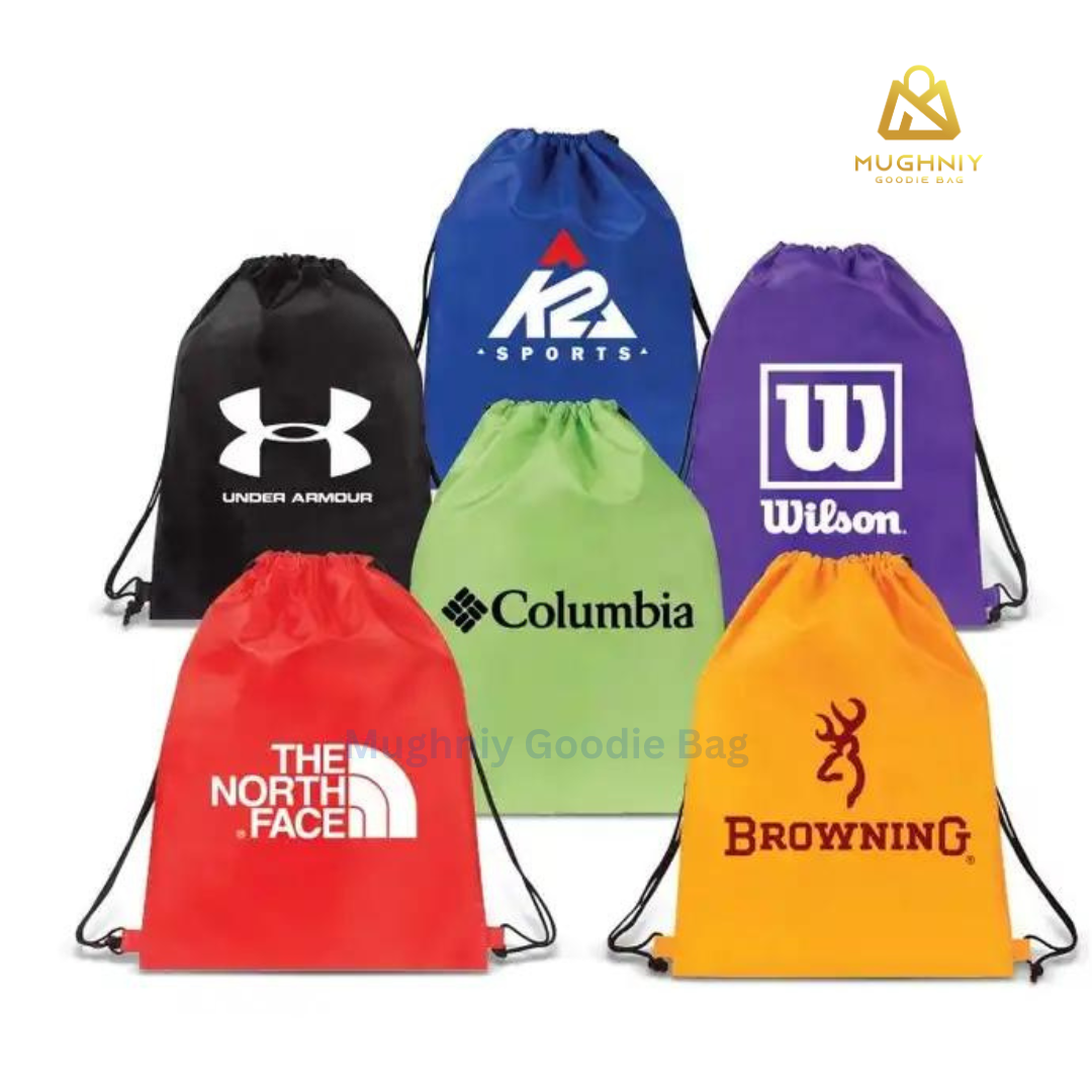 Tas Serut Ransel Drawstring Bag ukuran 33x43 Bahan Kain Taslan Premium Include sablon 1 warna 1 sisi