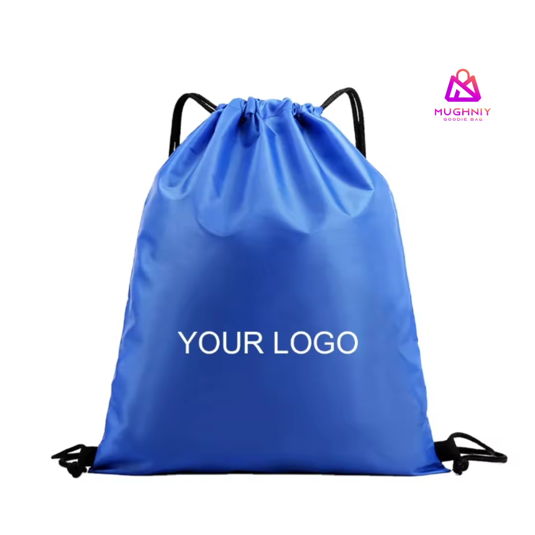 Tas Serut Ransel Drawstring Bag ukuran 33x43 Bahan Kain Taslan Premium Include cetak Full color Area A4 1 sisi