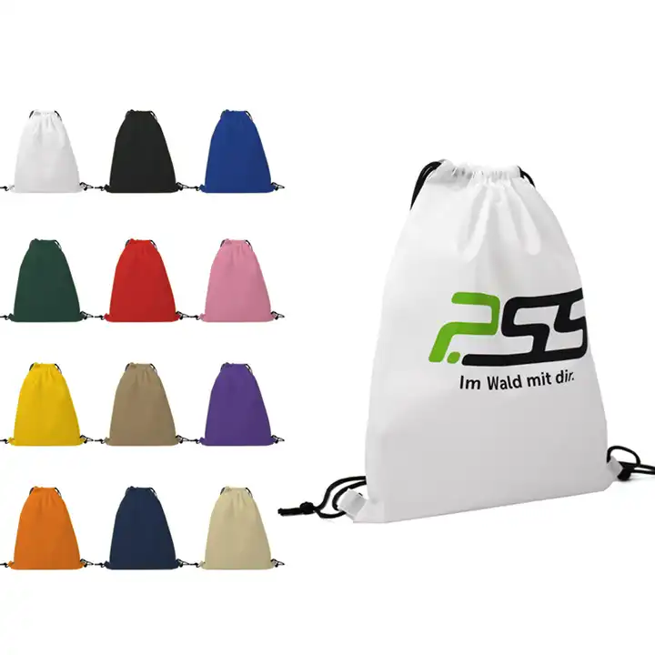 Tas Serut Ransel Drawstring Bag ukuran 33x43 Bahan Kain Taslan Premium Include sablon 2 warna 1 sisi