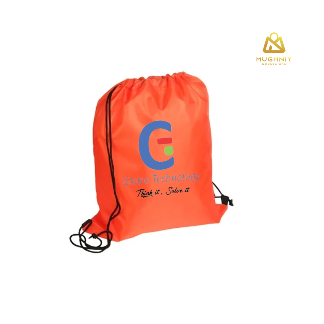 Tas Serut Ransel Kain Parasut Tebal - Drawstring Bag ukuran 33x43 Bahan  Include sablon 4 warna 1 sisi