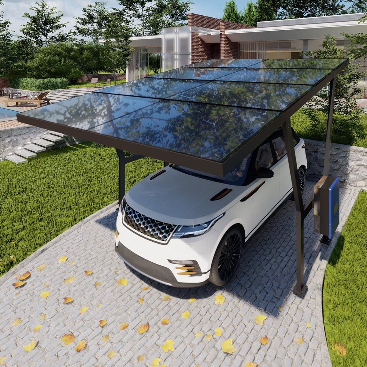 1 Araçlık Solar Carport 4.4Kw – Güneş Enerjili Otopark Sistemi