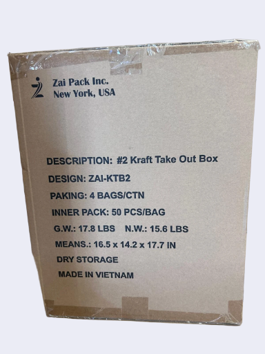 Kraft Take-Out Box #2 - 200Pk
