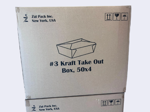  eco-friendly kraft paper takeout box #3 - 200Pk