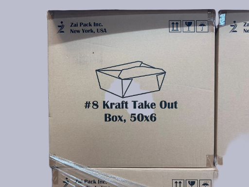 Eco-friendly Kraft Take-Out Box #8 - 300Pk