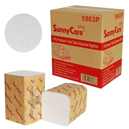 SunnyCare 2-Ply Premium V-Fold Table Dispenser Napkins 36PKS