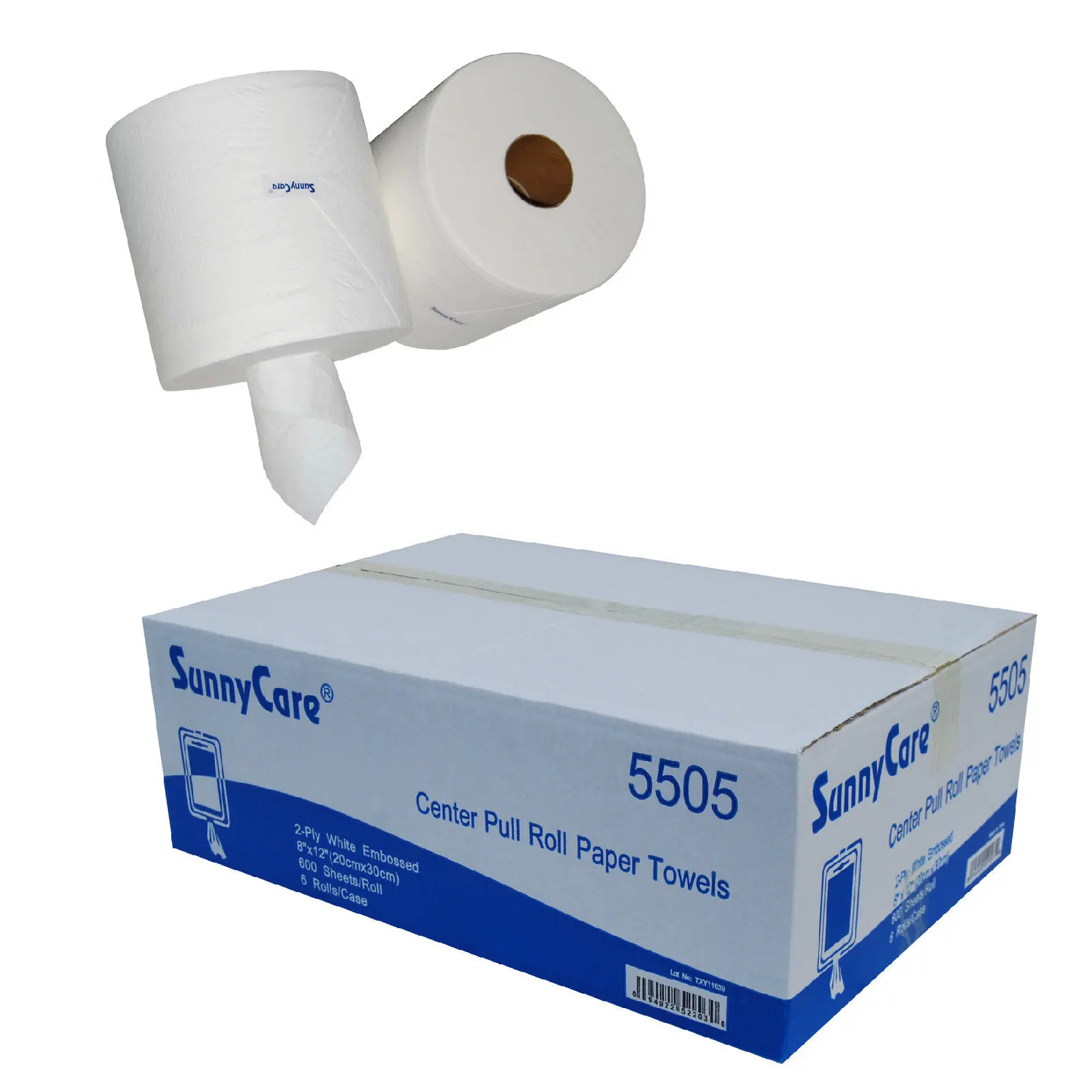 SunnyCare Center Pull Paper Roll Towel is a 2-ply
