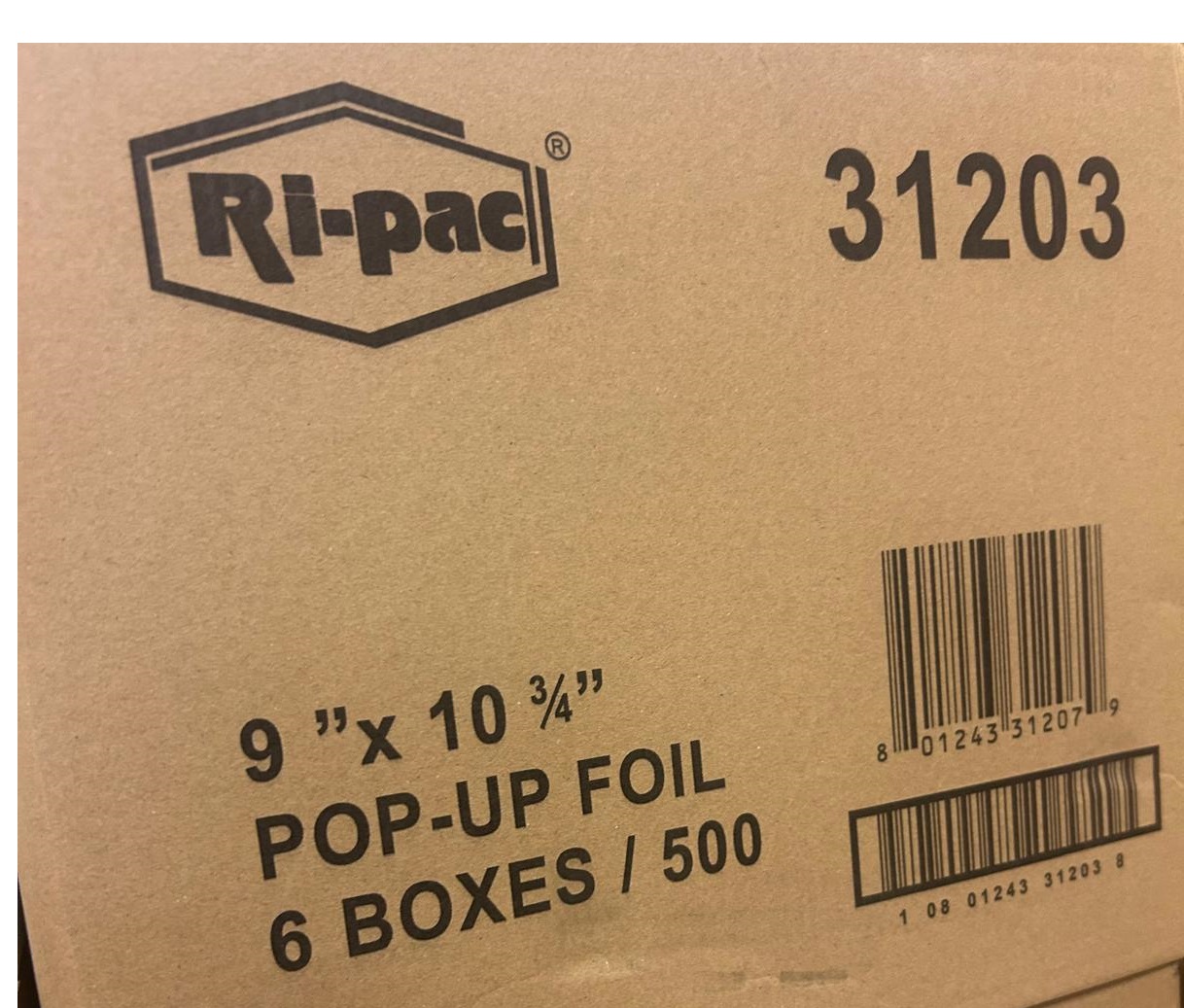 Ri-Pac 9" x10 3/4" Pop-UP Foil sheets 3000/case