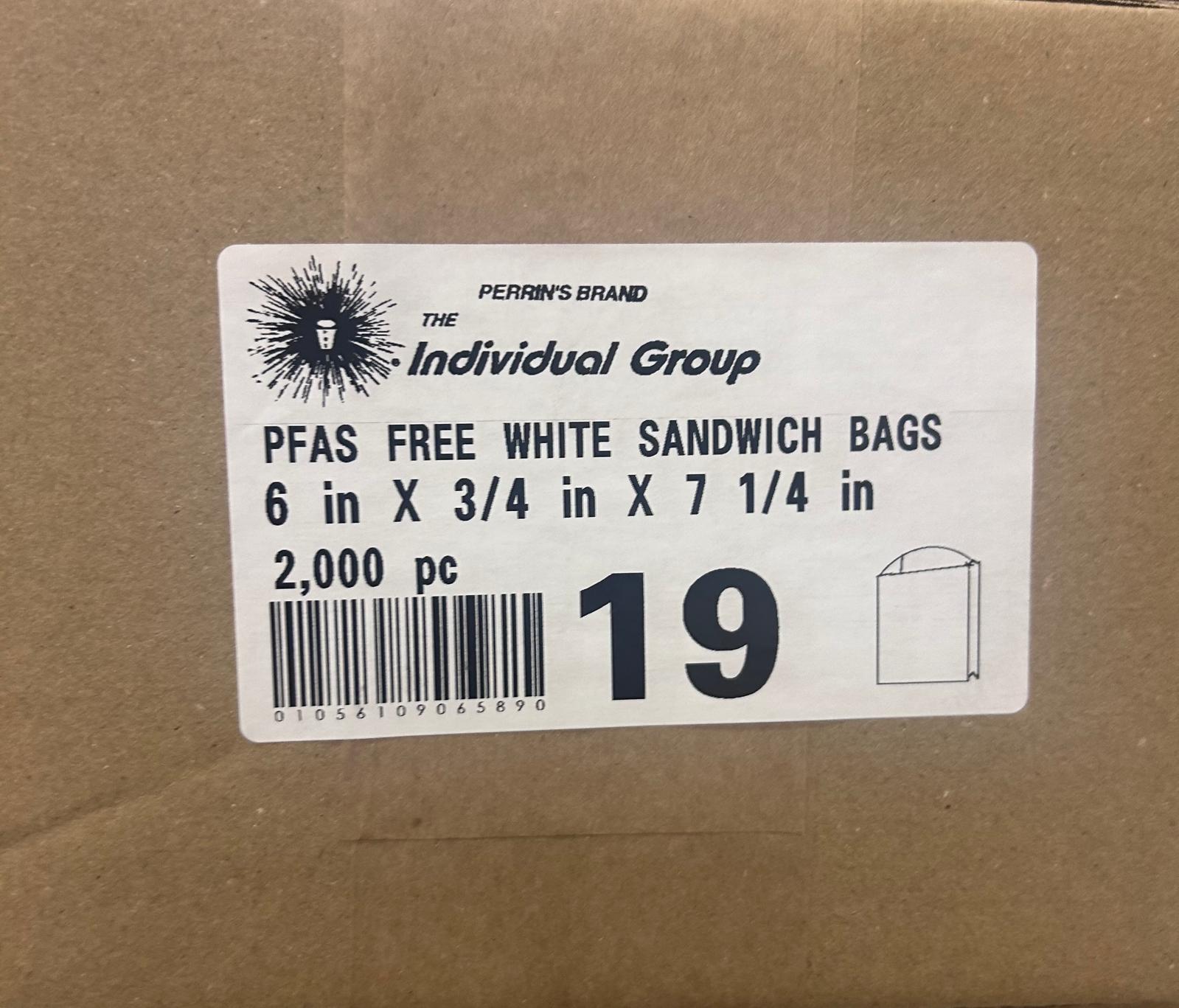 Sandwich Bags 6 X 3/4 X7.25 IN #19 2000/Case