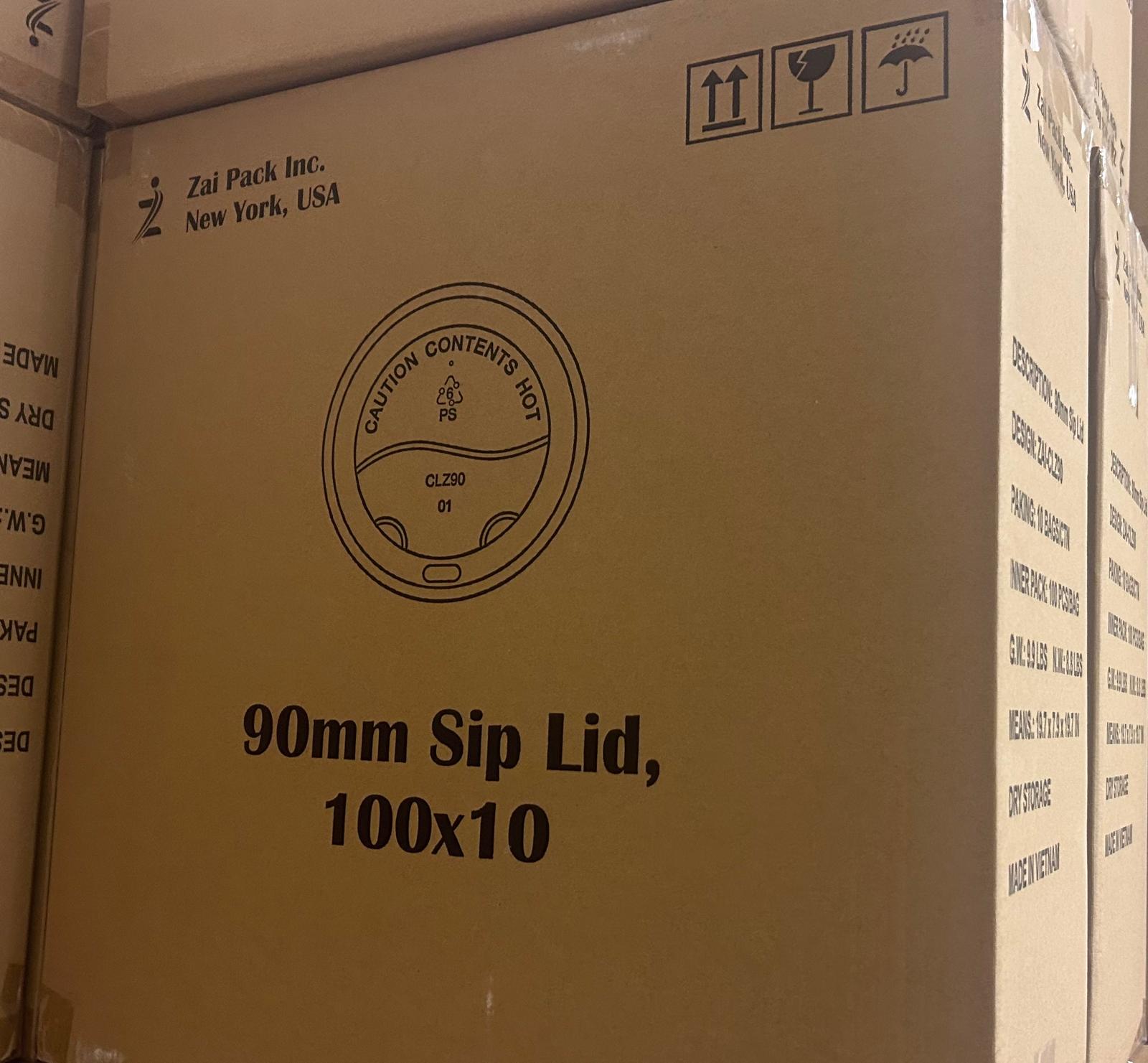 90MM Sip Lids White - 1000Pk