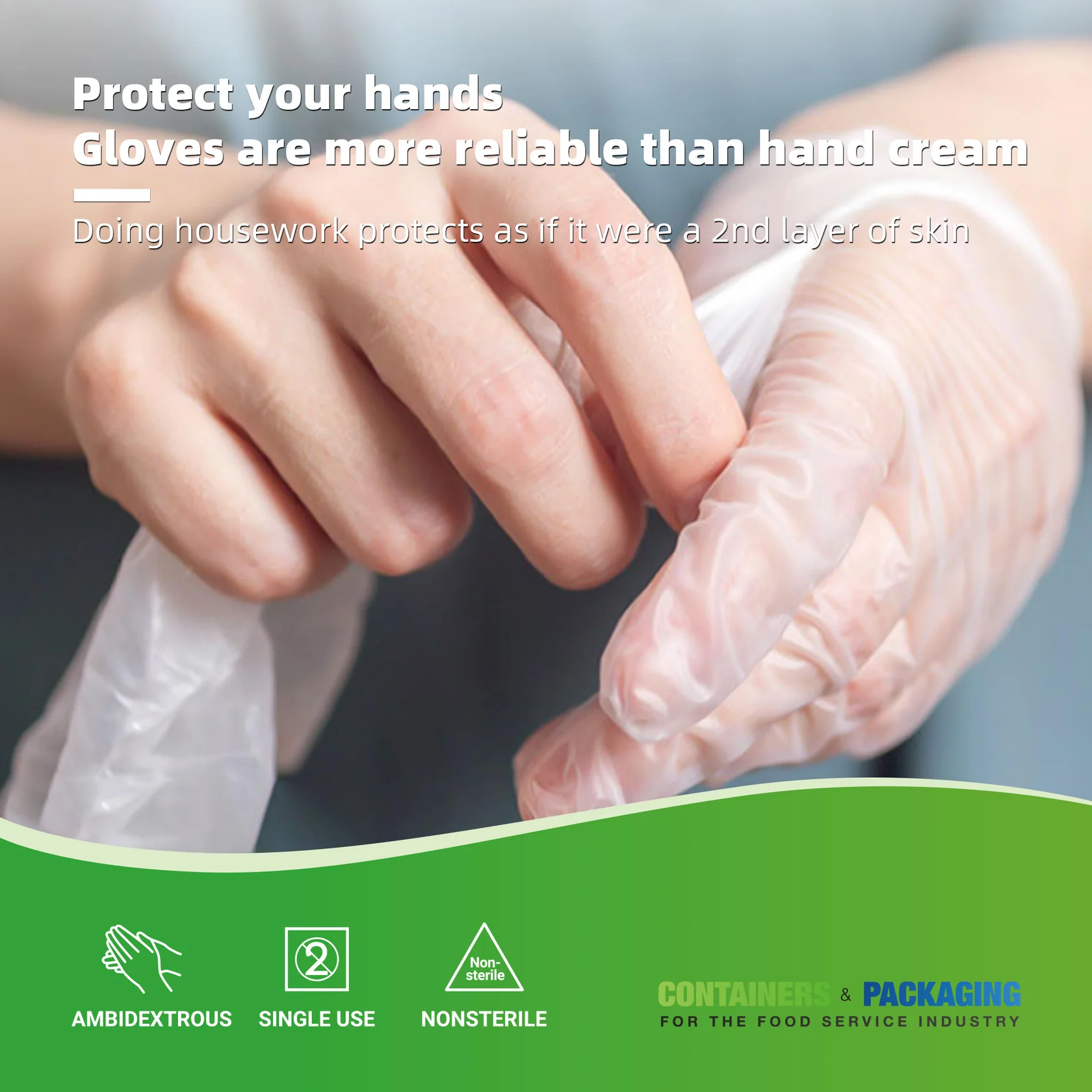     DISPOSABLE FOOD SERVICE TPE GLOVES (SMALL) 2000/Case