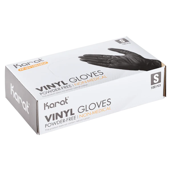 Vinyl Gloves  Latex-Free  Powder-Free  Black  Small 1000/Case