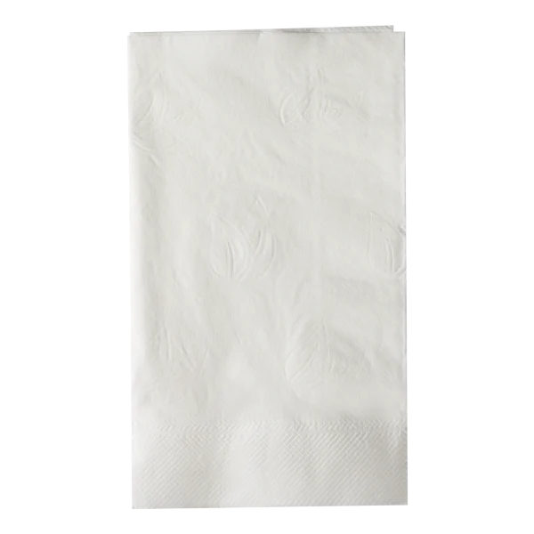 15" x17" 2 Ply Dinner Napkins, White 3000/Case