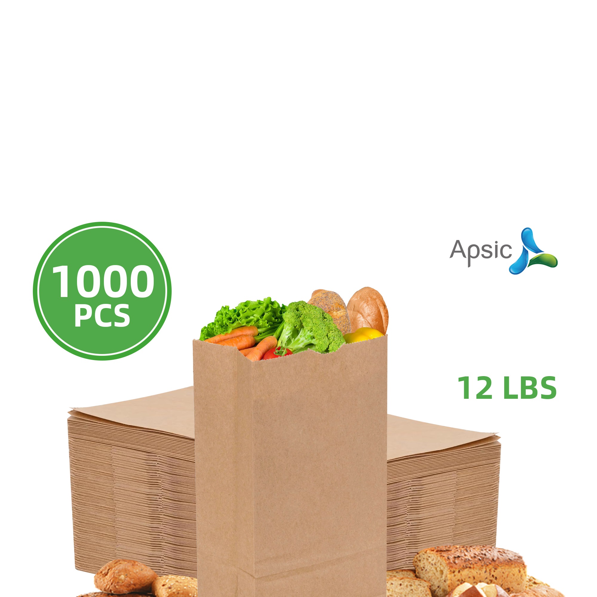 12 LBS KRAFT PAPER BAG 1000/Case