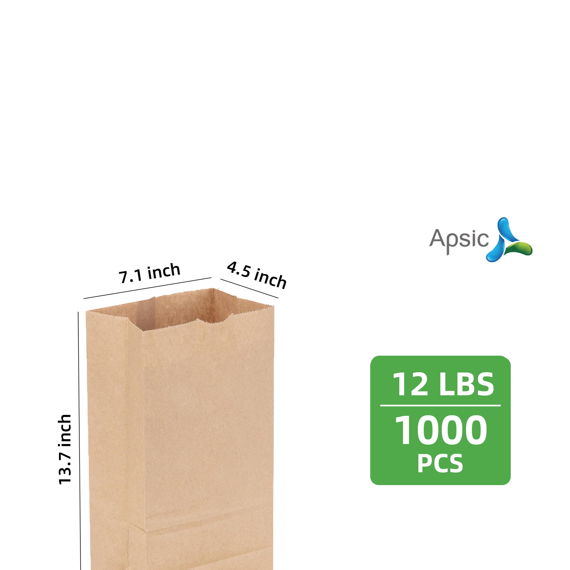 12 LBS KRAFT PAPER BAG 1000/Case