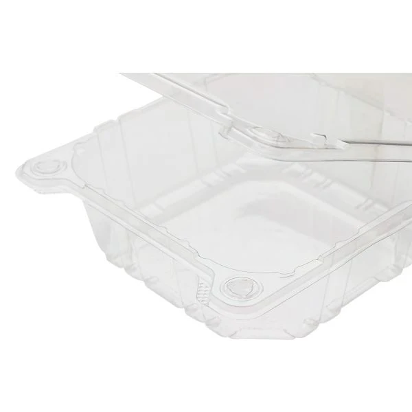 6''x 6'' PET Hinged Food Containers 500/Case