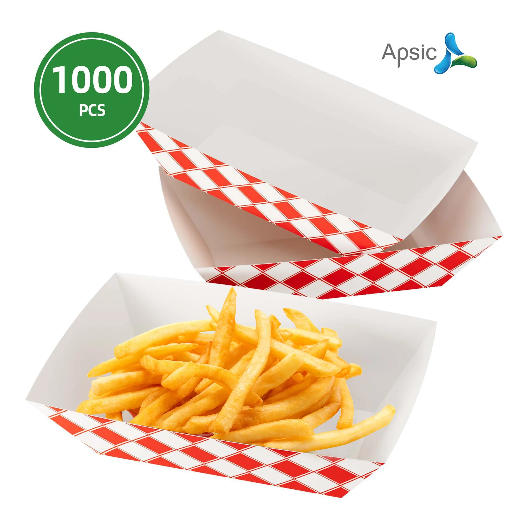 #100 WHITE/RED FOOD TRAY 1000/Case