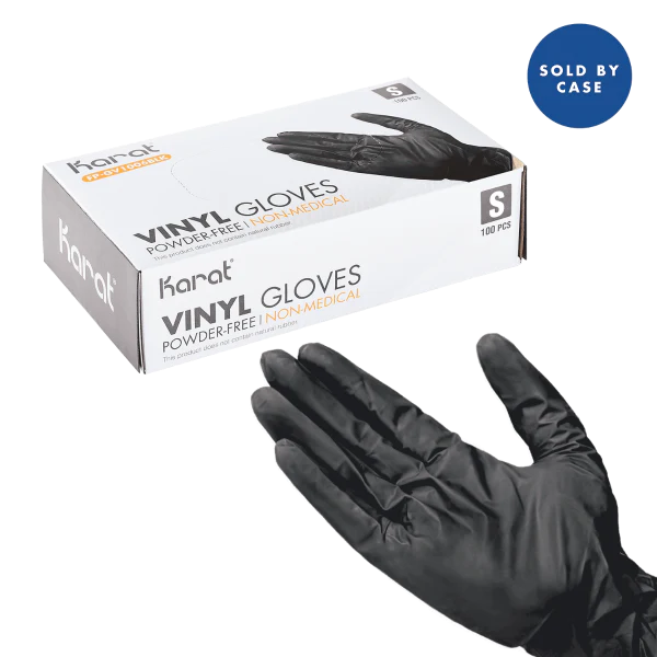 Vinyl Gloves  Latex-Free  Powder-Free  Black  Small 1000/Case