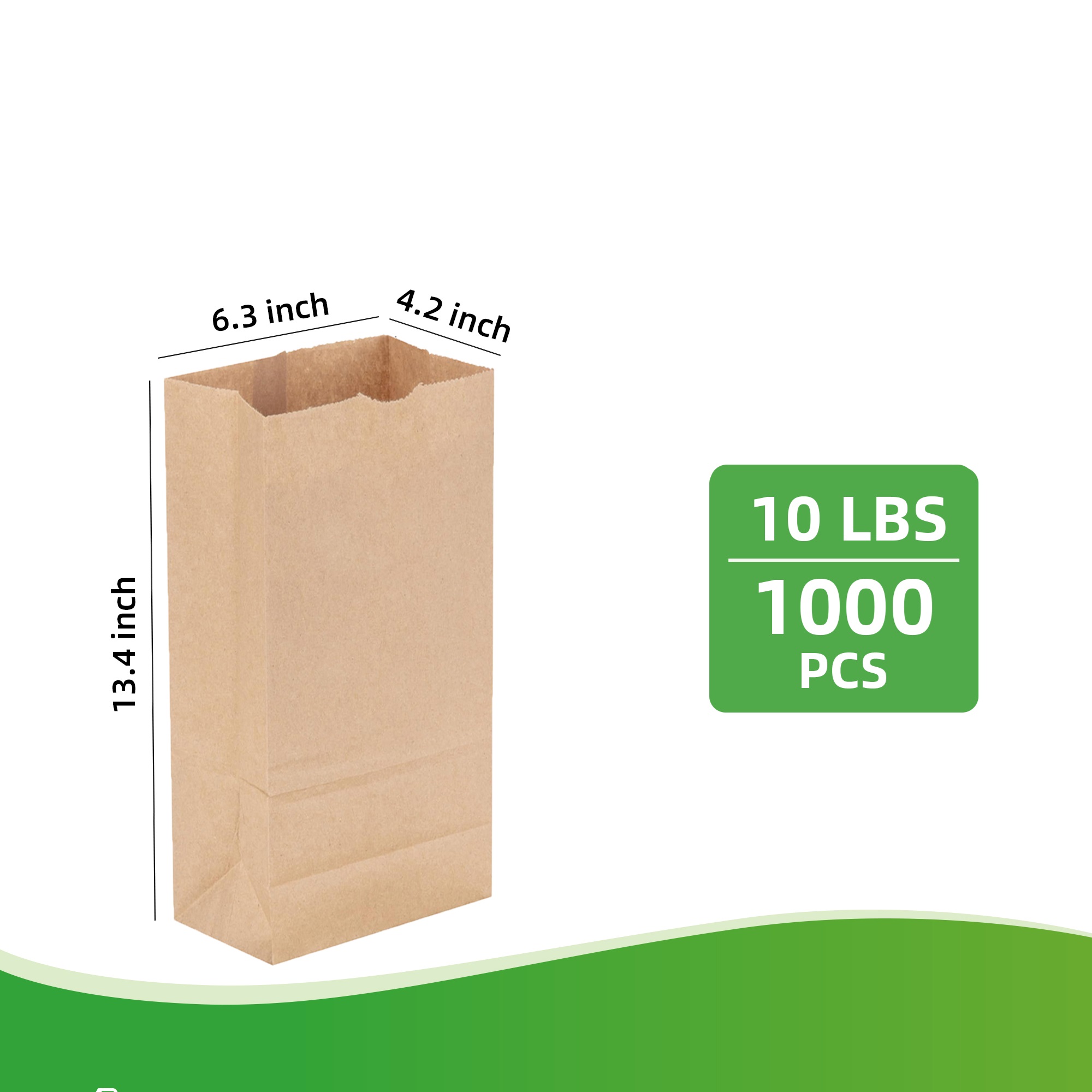 10 LBS KRAFT PAPER BAG 1000/Case