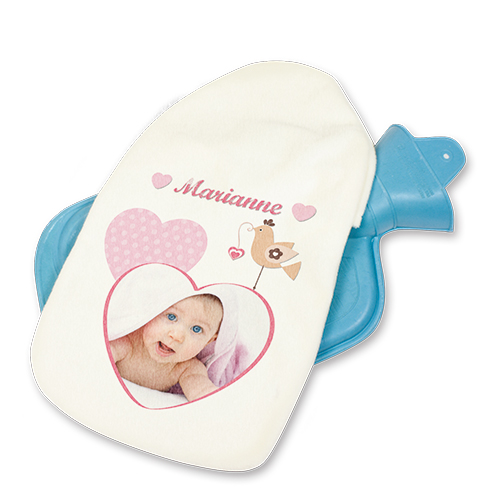 Lot bouillotte en caoutchouc avec housse