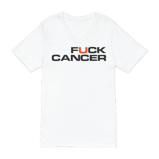 New - Old Stock F Cancer Women's V-Neck T-Shirt White