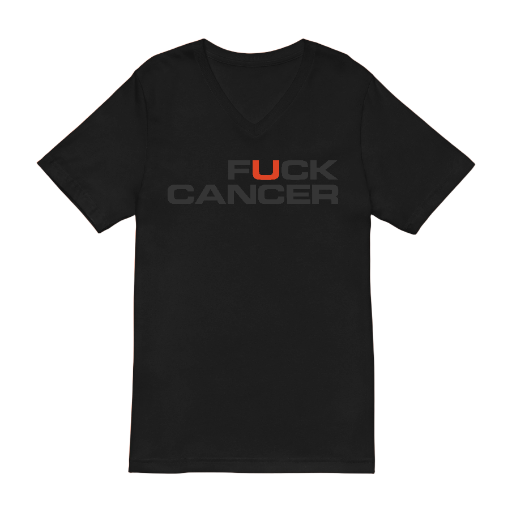 New - Old Stock F Cancer Women's V-Neck T-Shirt Black