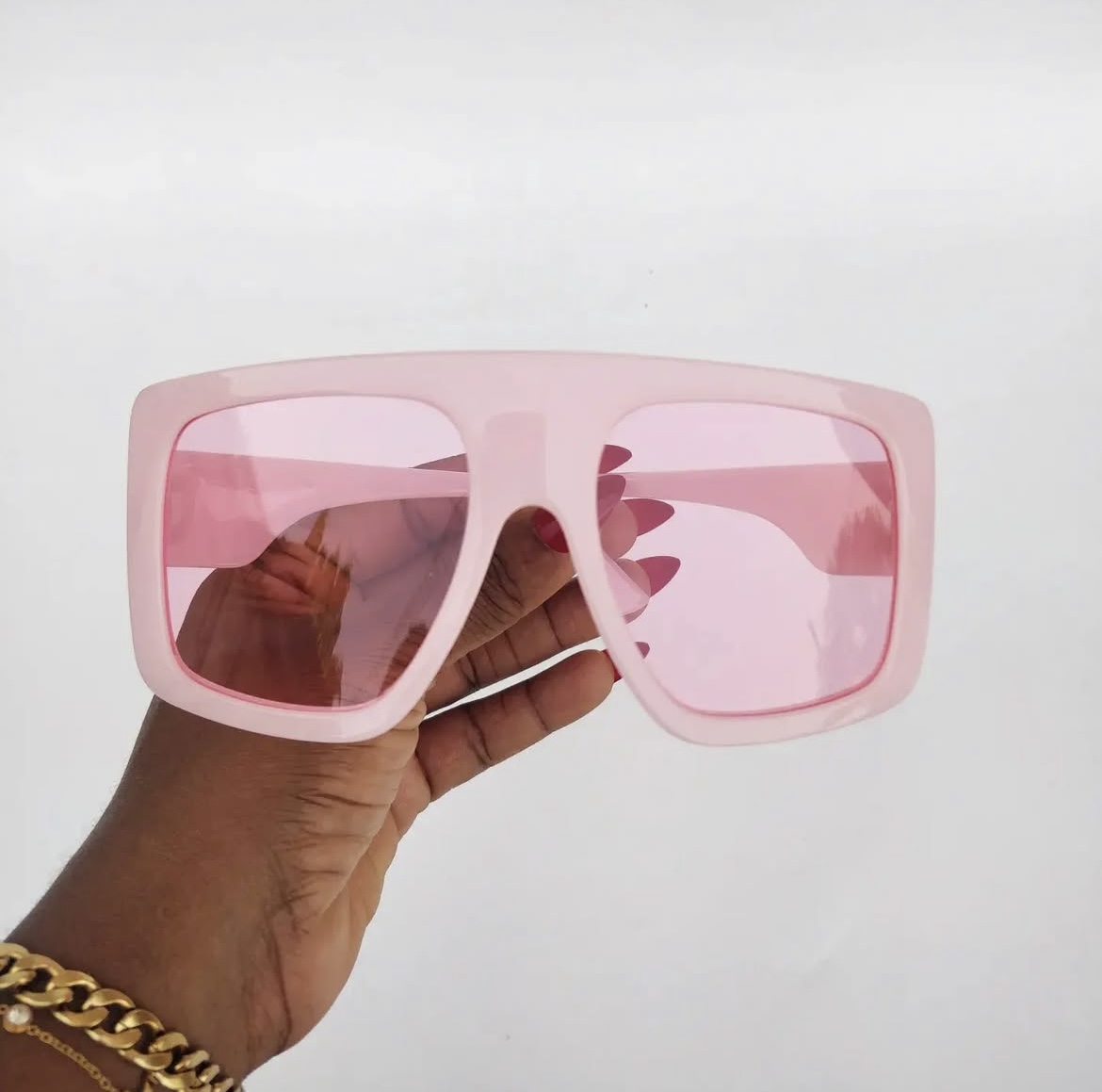 Pink Oversized Sunglasses