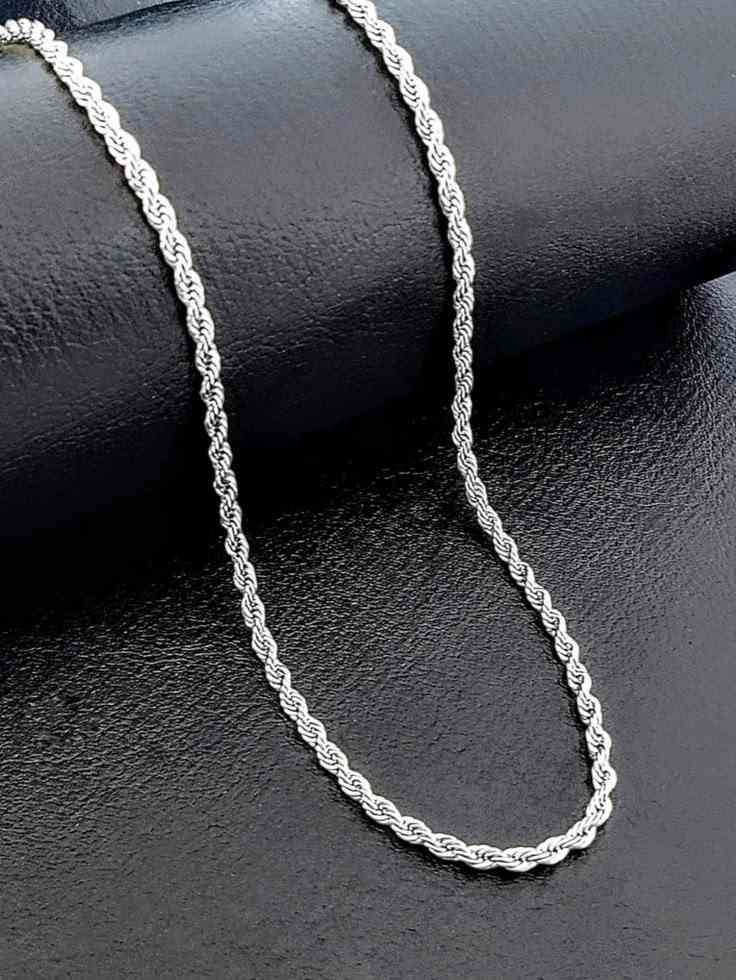 Silver Twist Rope Chain
