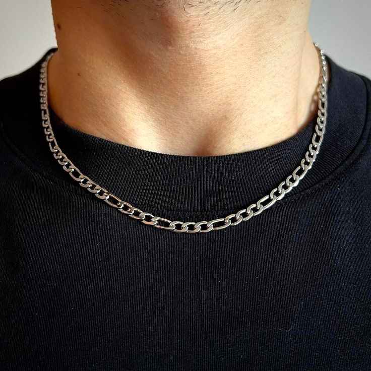 Silver Figaro Chain Necklace