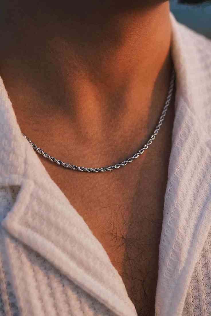 Silver Twist Rope Chain