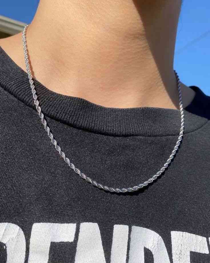 Silver Twist Rope Chain