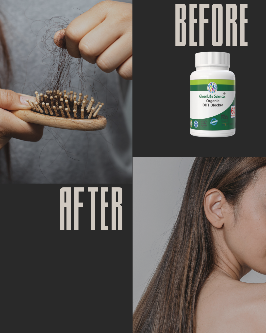 GlossiLife Sciences Organic DHT Blocker 60 Capsule