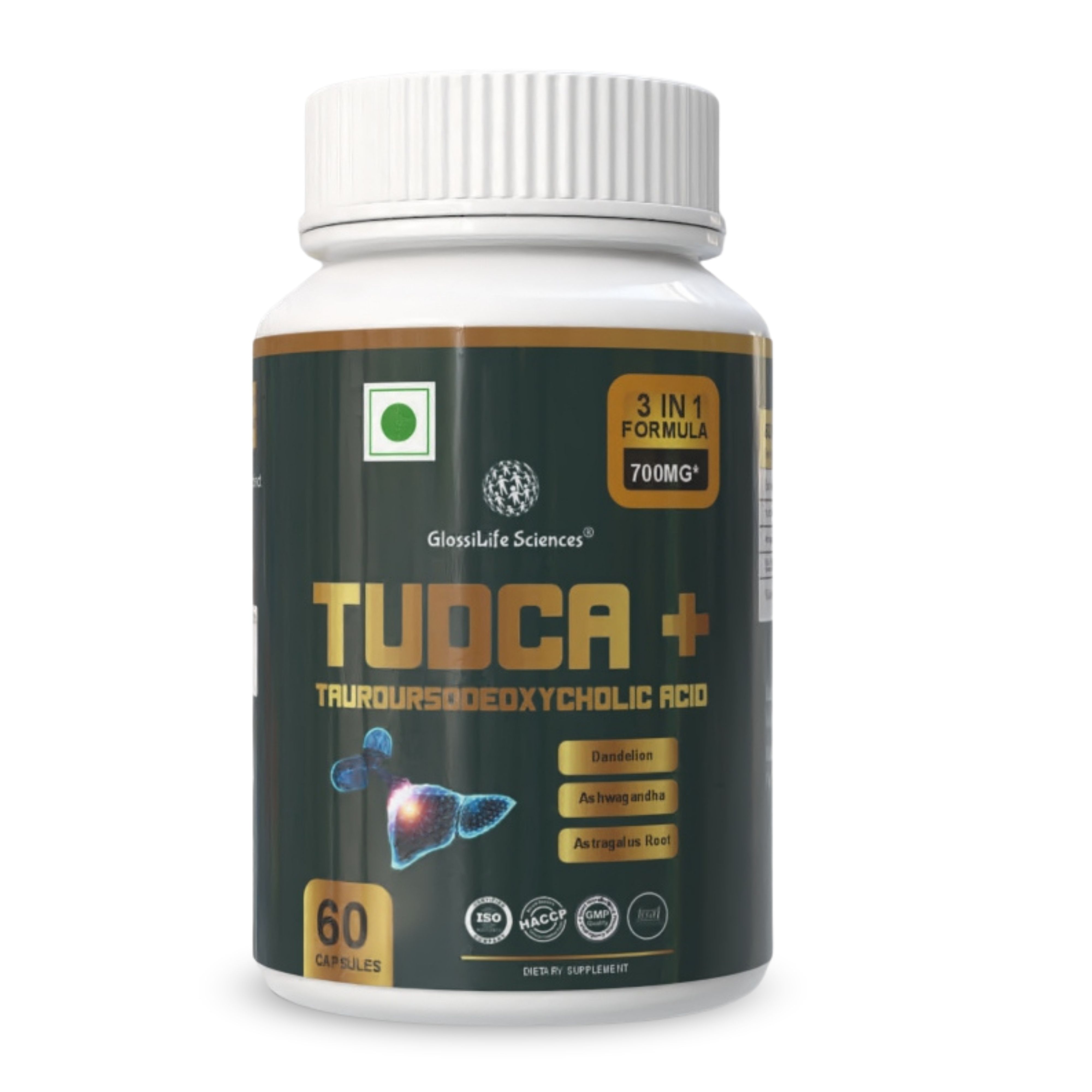 TUDCA+ Tauroursodeoxycholic Acid Capsules Liver Support 60 capsule