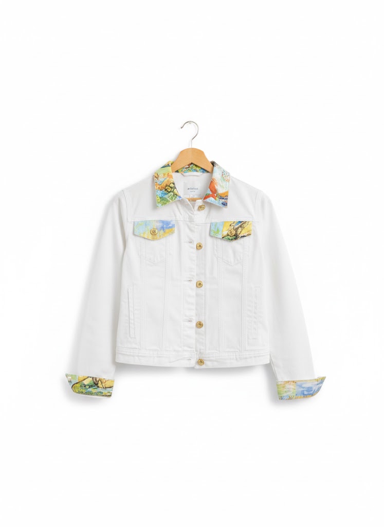 Happier Heritage:WHITE DENIM JACKET