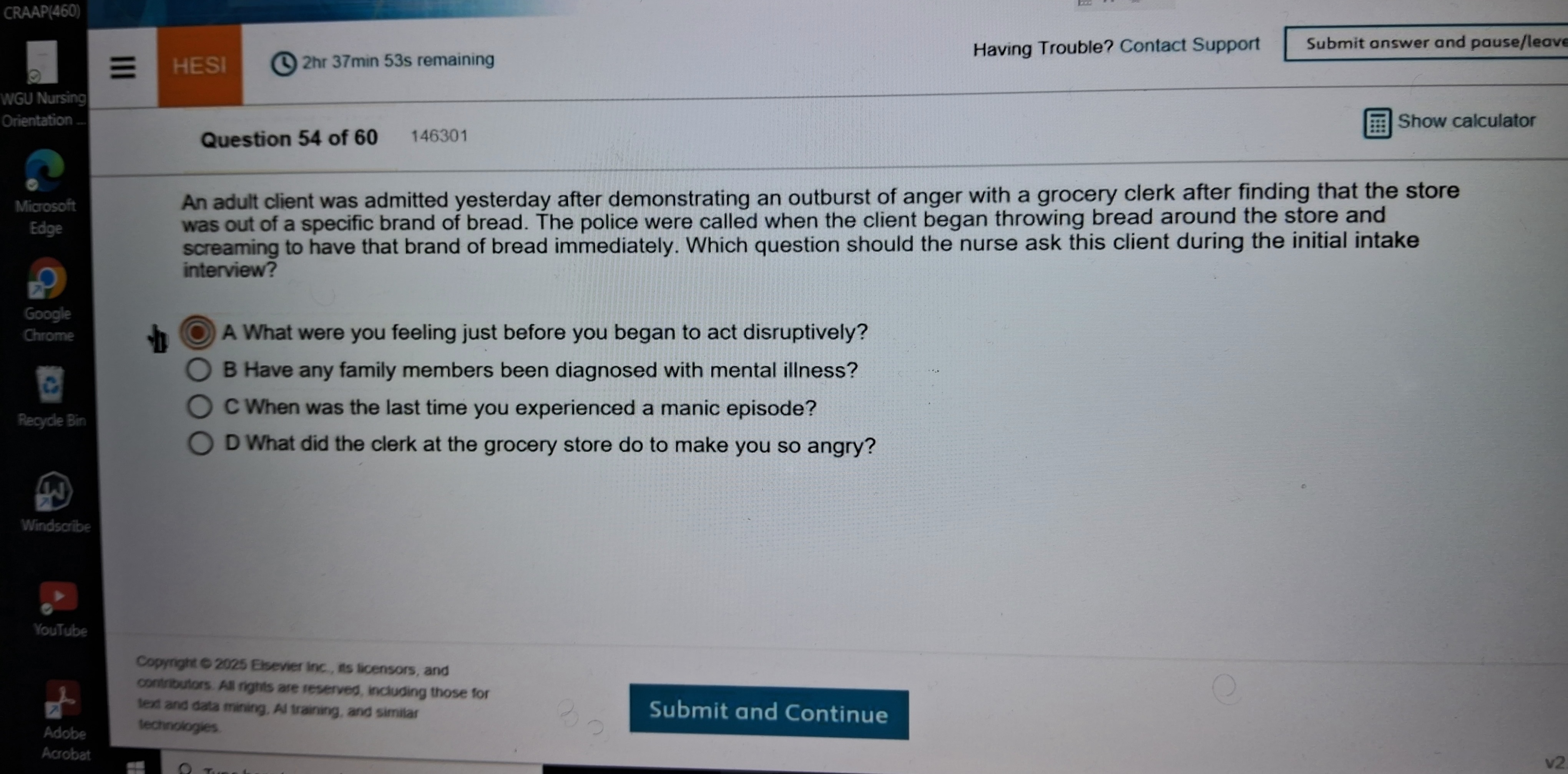 WGU D449 PSYCH AND MENTAL HEALTH OA 2