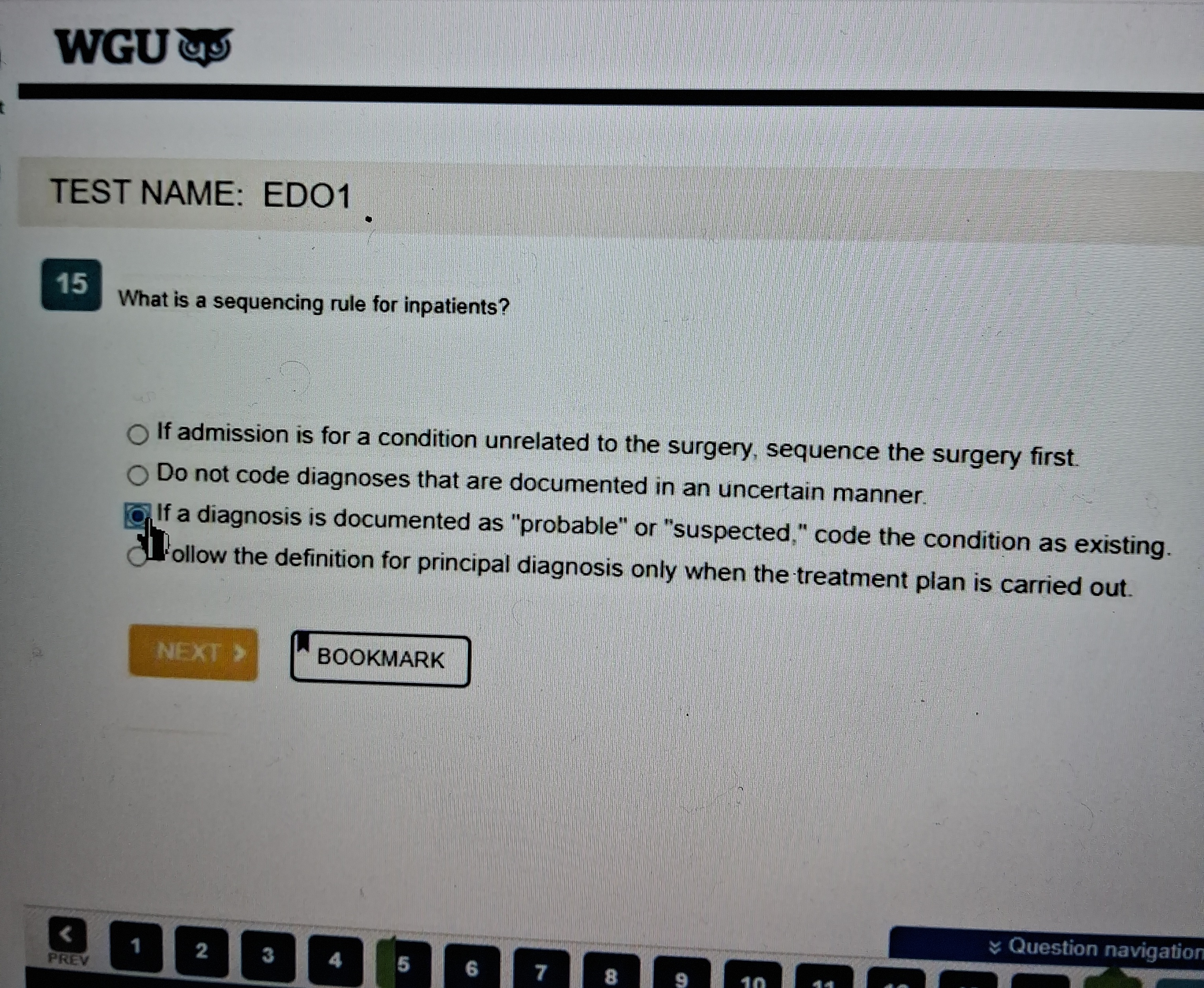 WGU D521 Introduction to Medical Coding OA1