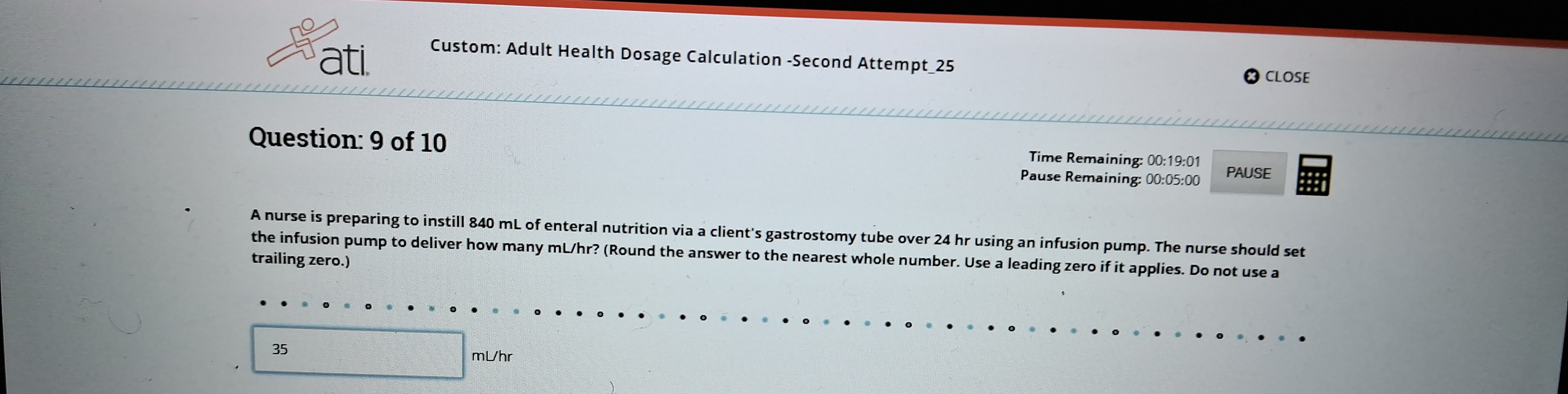 Adult Health Dosage Quiz- South College