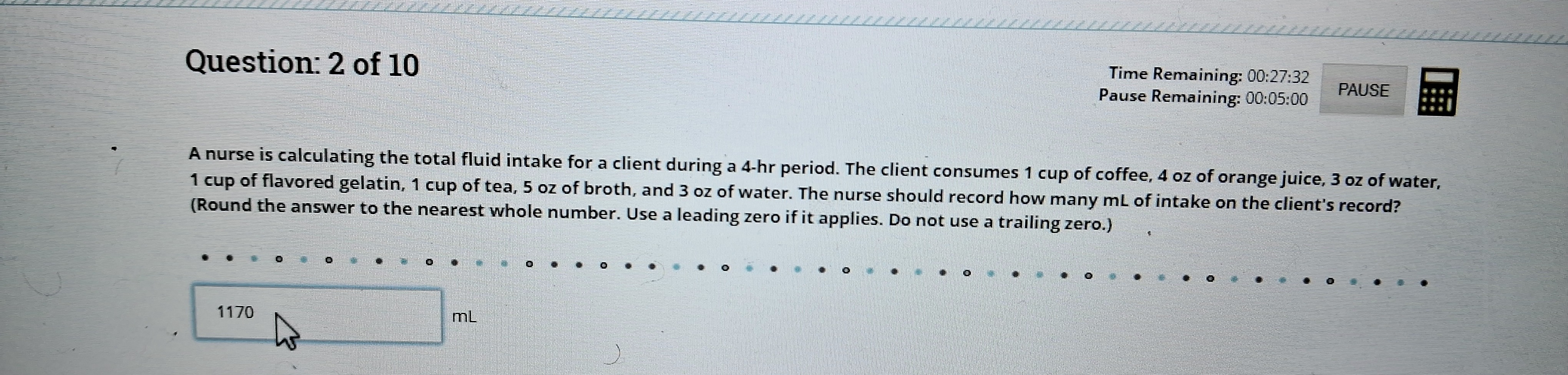 Adult Health Dosage Quiz- South College