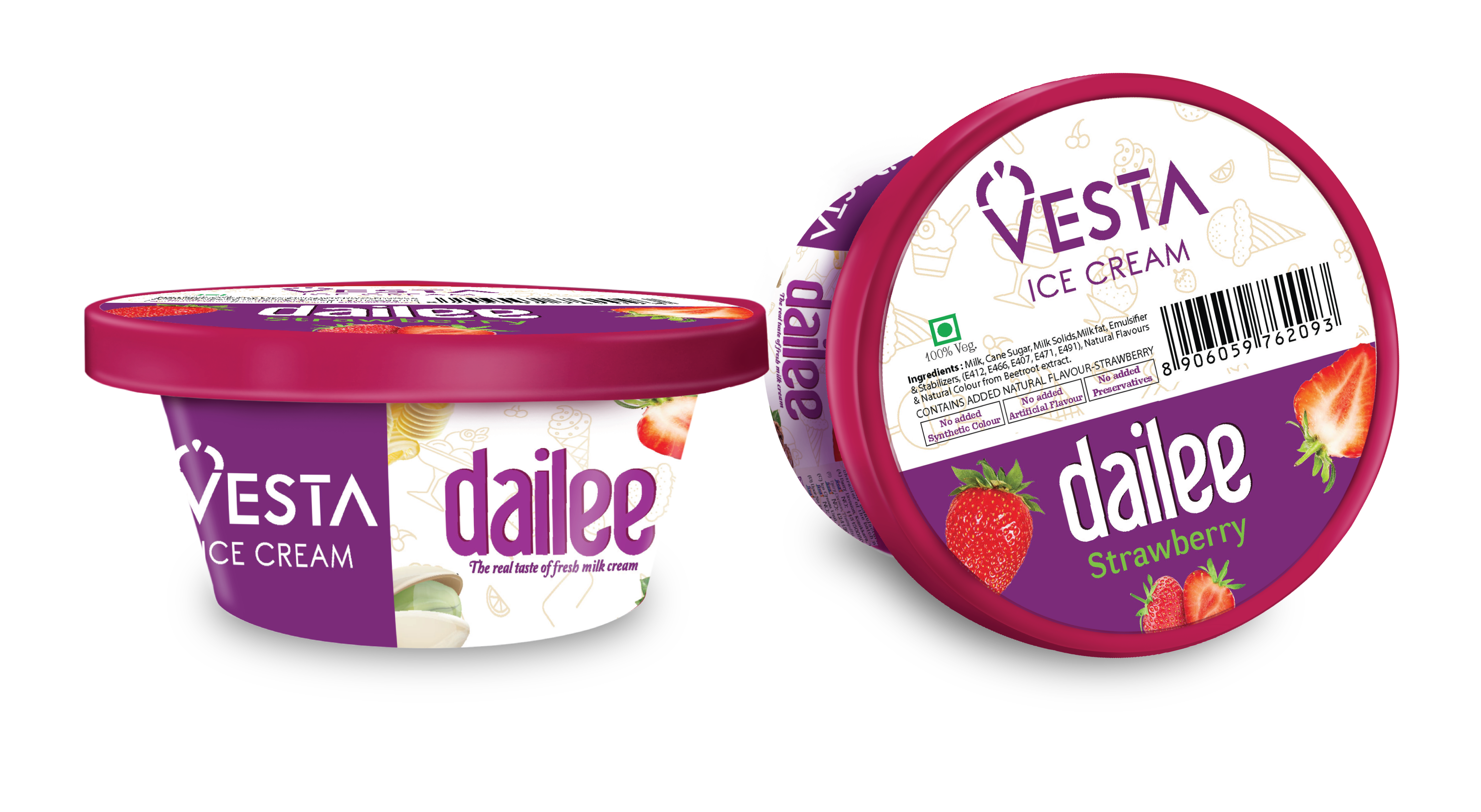 Vesta Dailee Strawberry Ice Cream