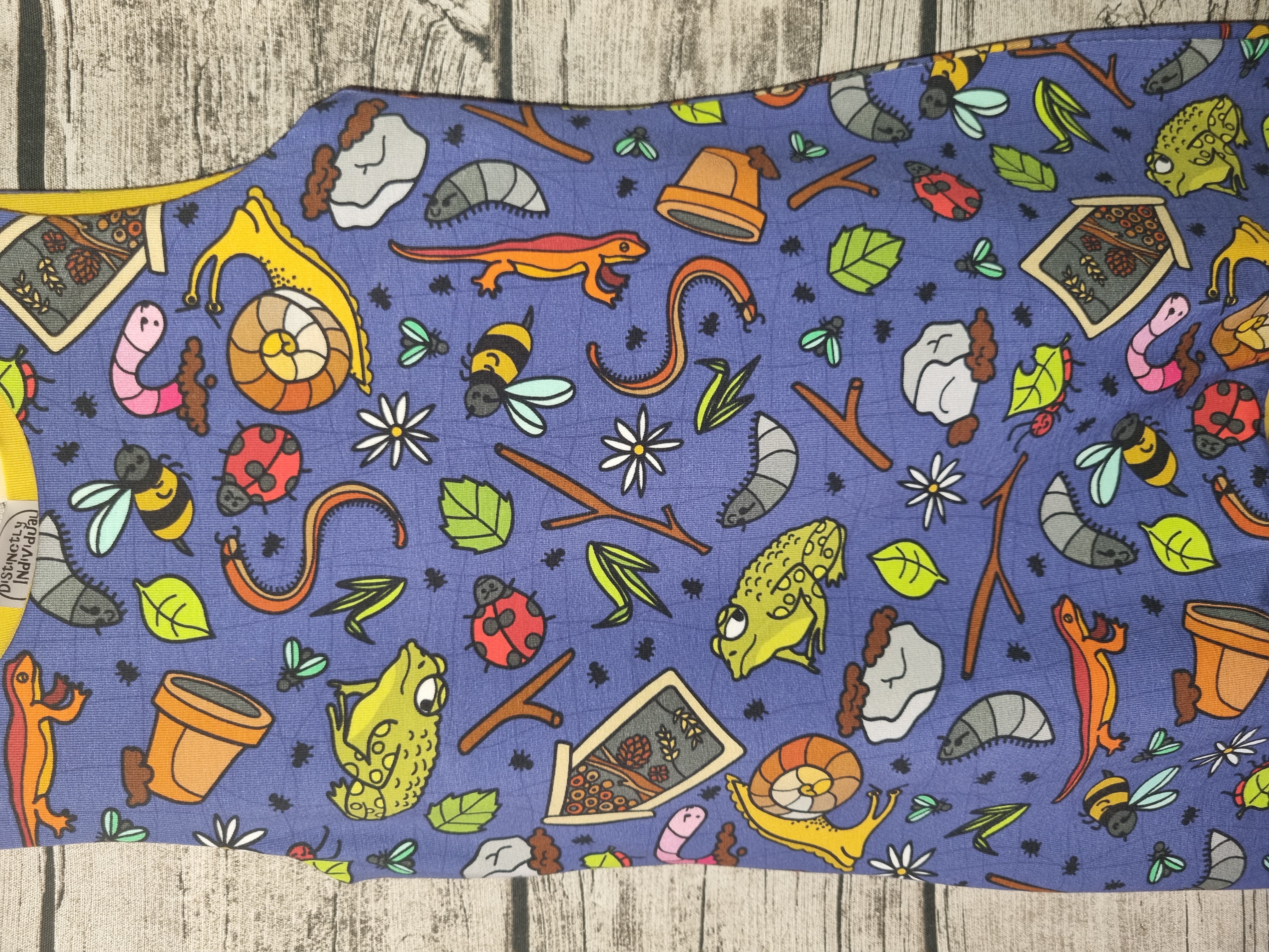 Colourful Frog Reptile and Insect Print Children's Romper Over alls
