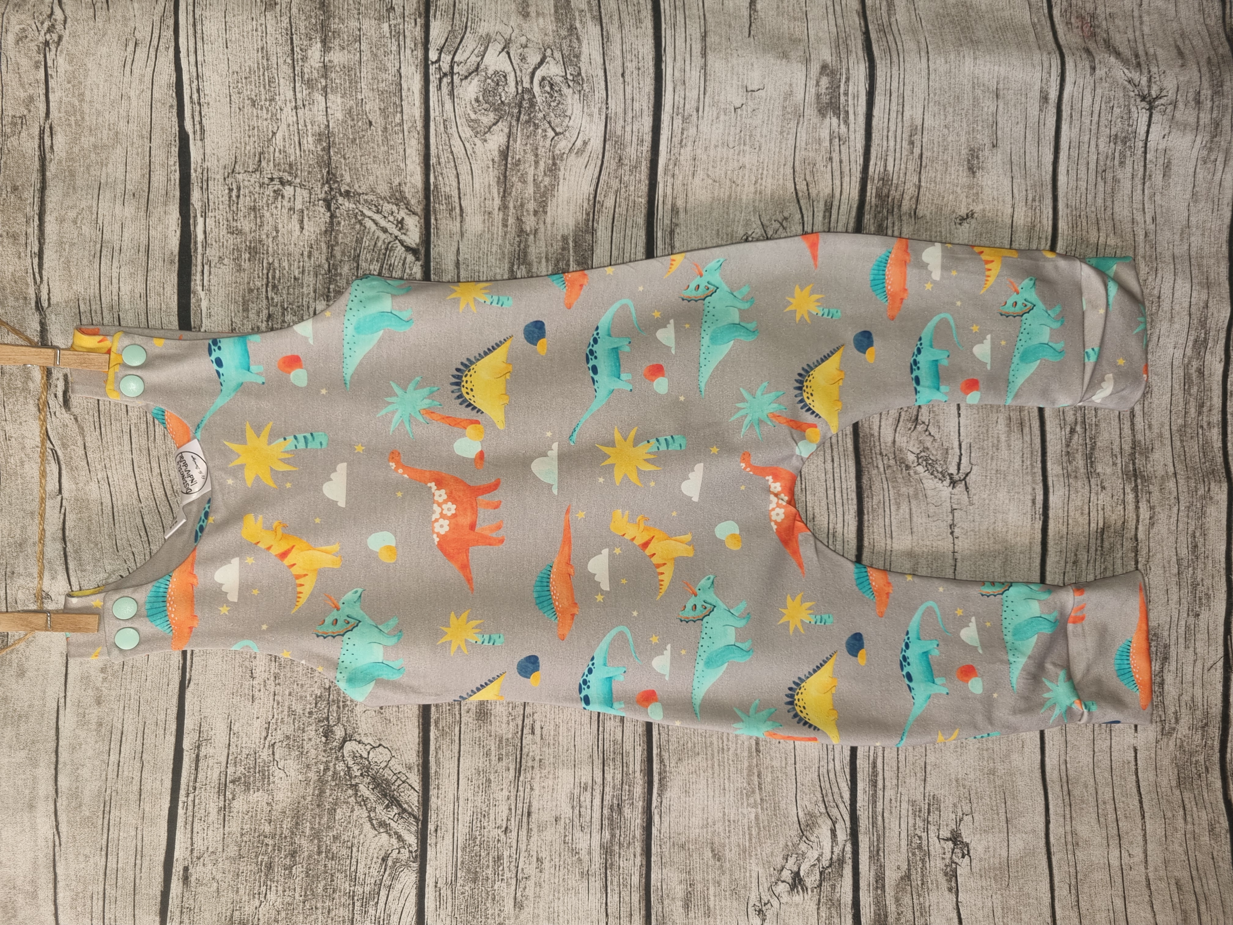 Dinosaur Patterned Fabric Romper