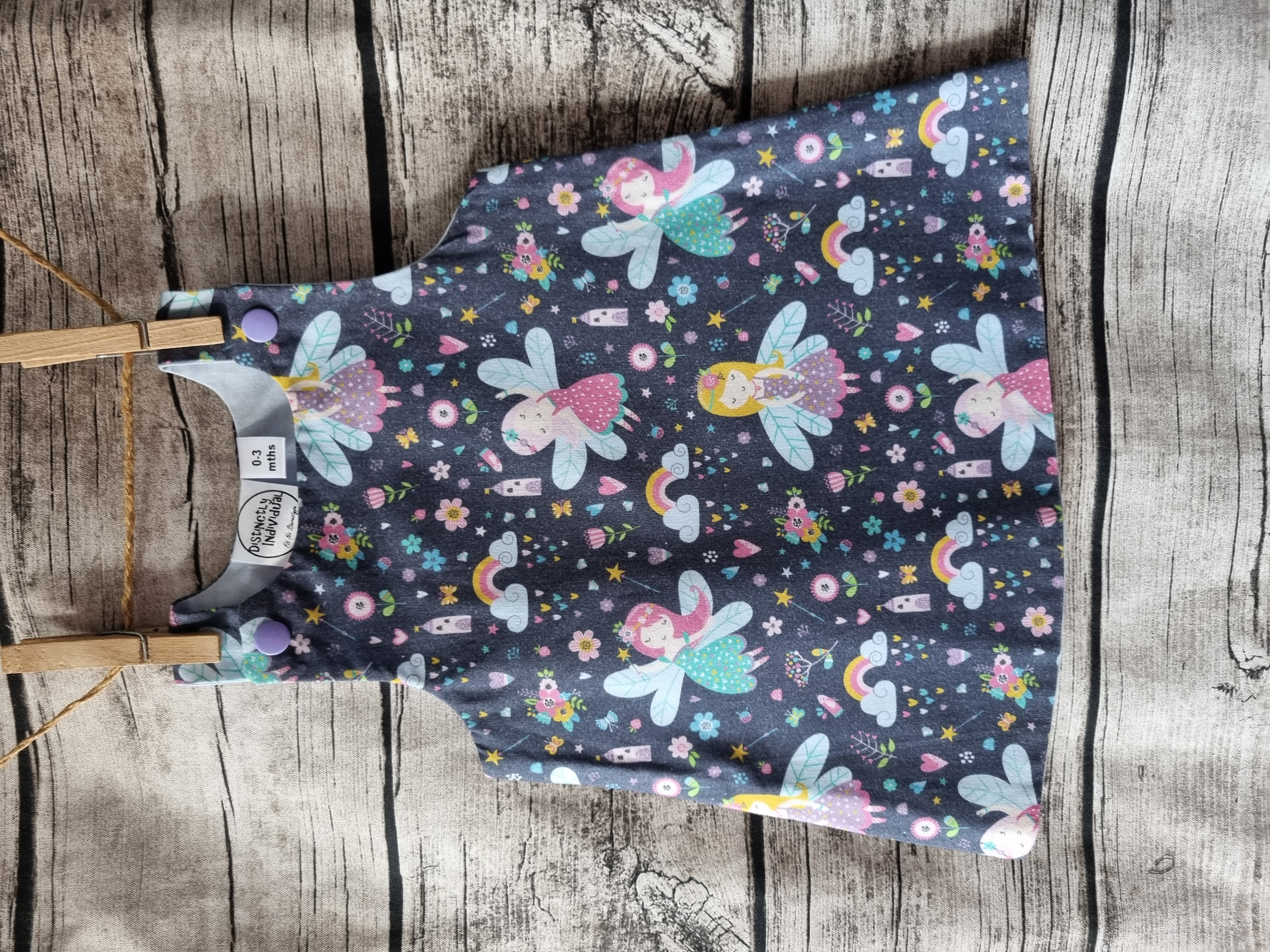 Fairy Print Baby Dress 0-3 months