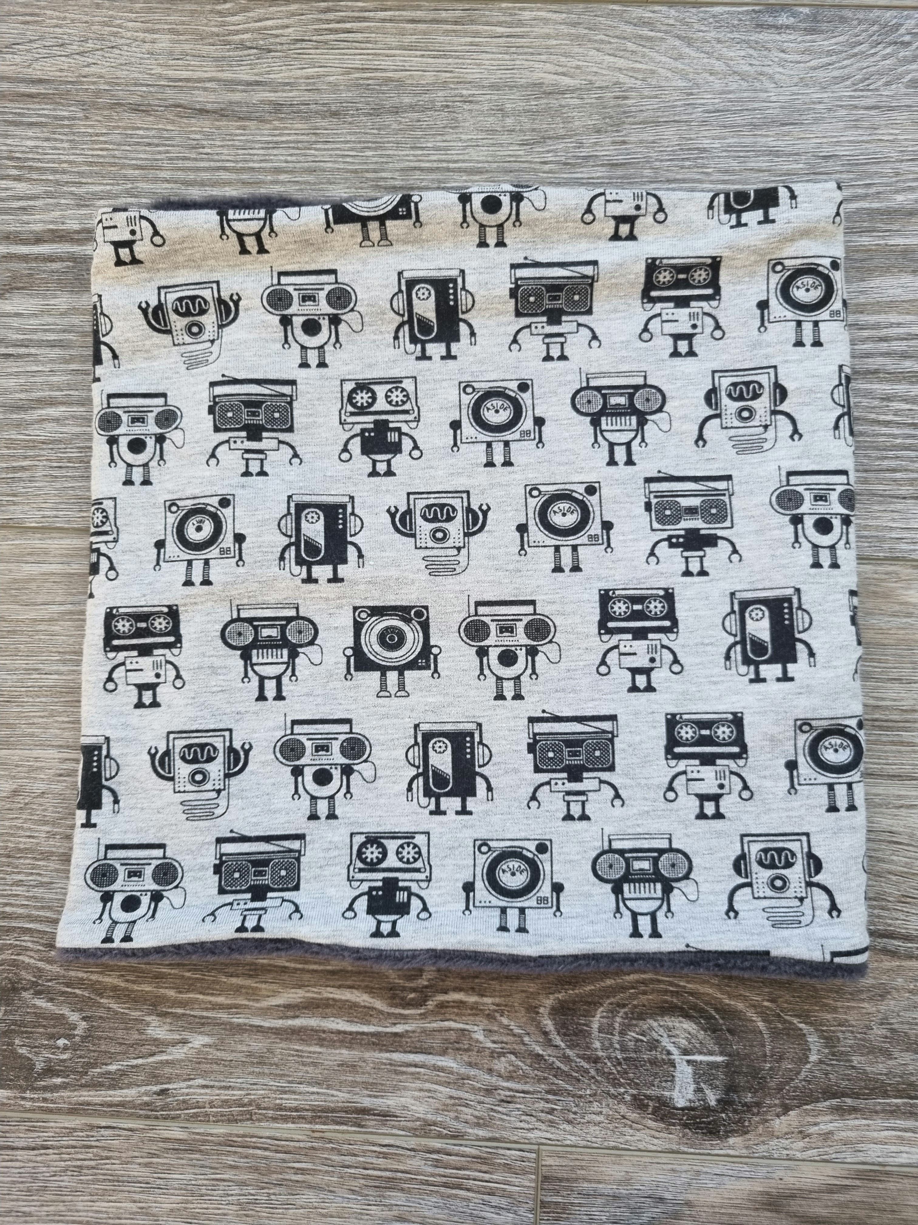 Robot Pattern Neck Warmer