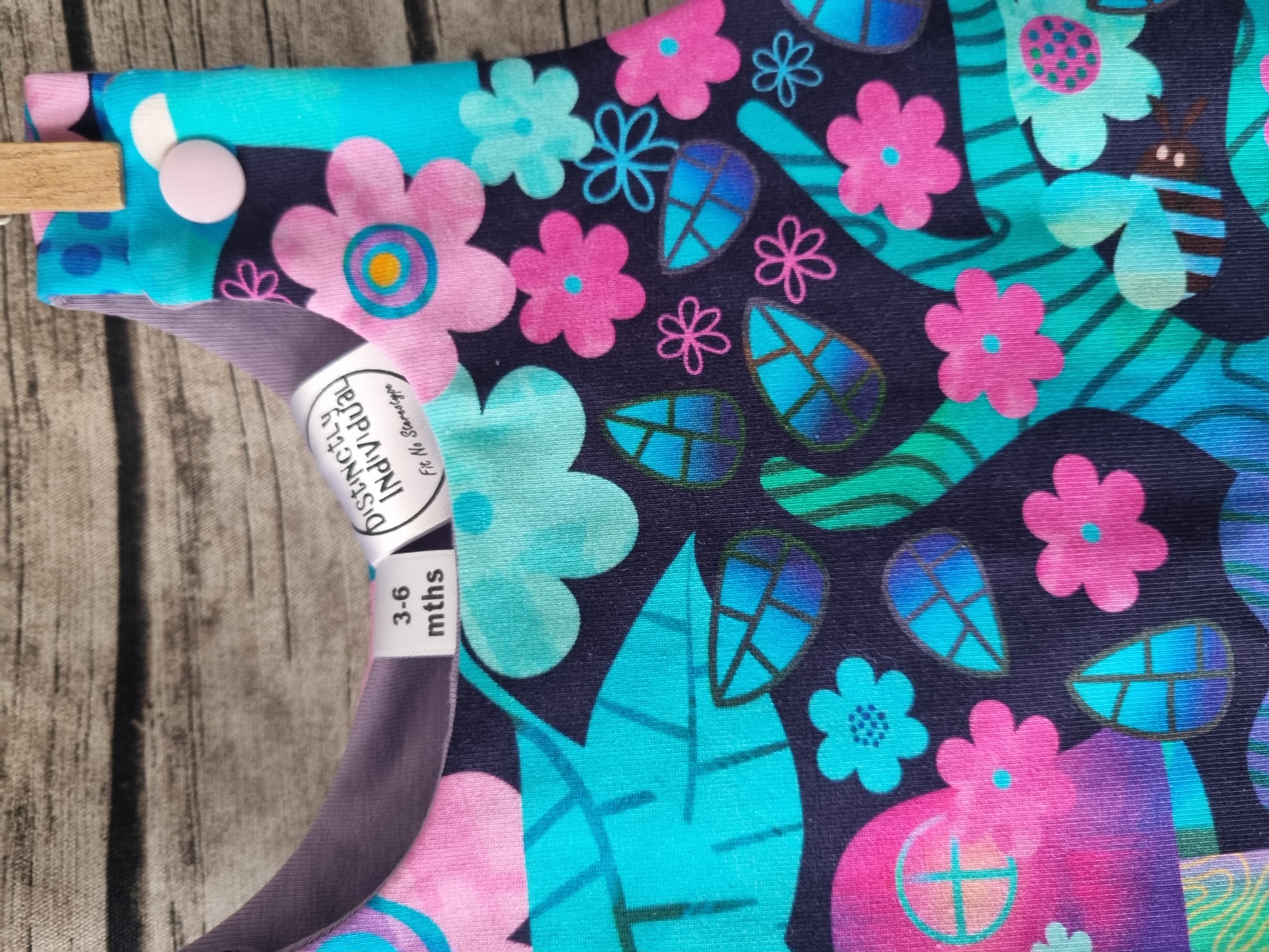 Colourful flower forest girly gonk romper