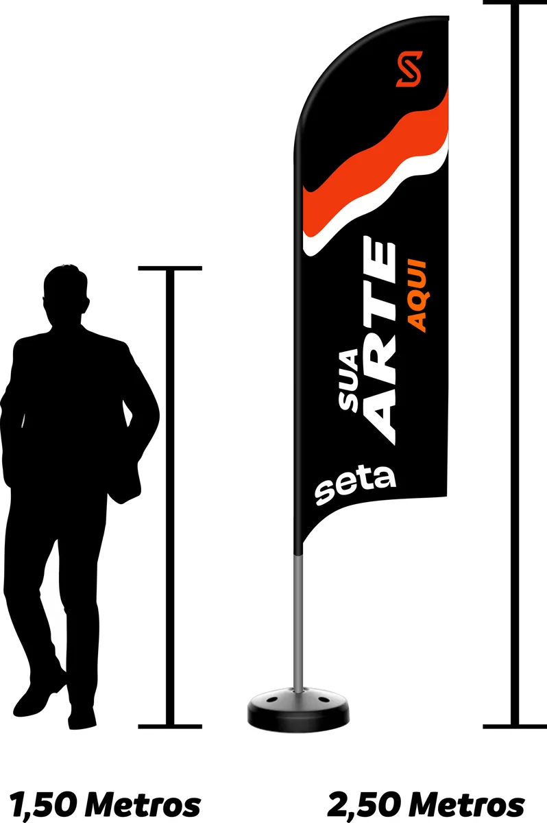 Wind Banner Completo 2,80 MT kit10